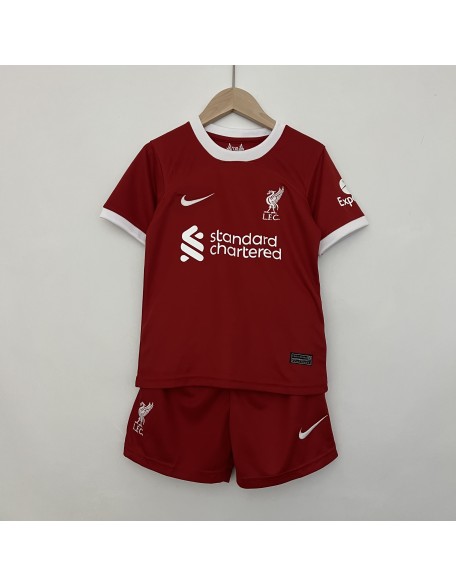 23/24 Liverpool Home Football Shirt For Kids
