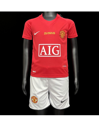 Manchester United Home Jersey Retro 07/08 For Kids 
