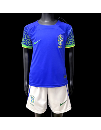 Brazil Away Jerseys 2022 Kids